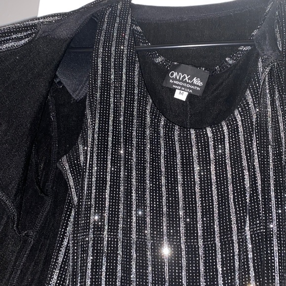 Onyx Nite by Wendye Chaitin 2Pc Top & Cardigan Set - Picture 2 of 5